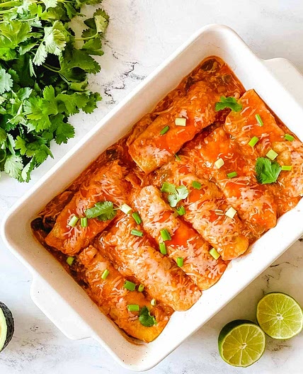 Chicken Slow Cooker Enchiladas