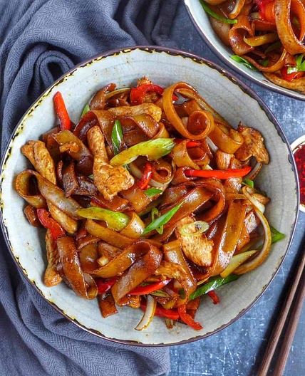 Chicken Chow Fun (Fried Rice Noodles)