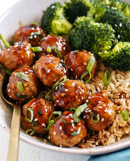 Asian Glazed Turkey Meatballs