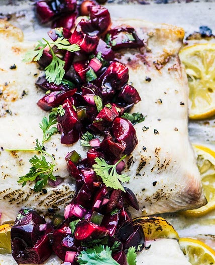 Whitefish with Cherry Salsa