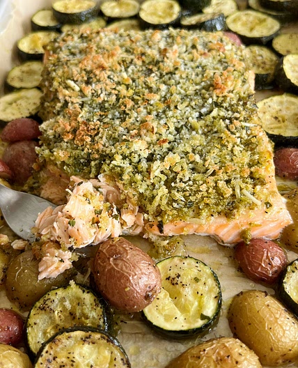 Pesto Crusted Salmon