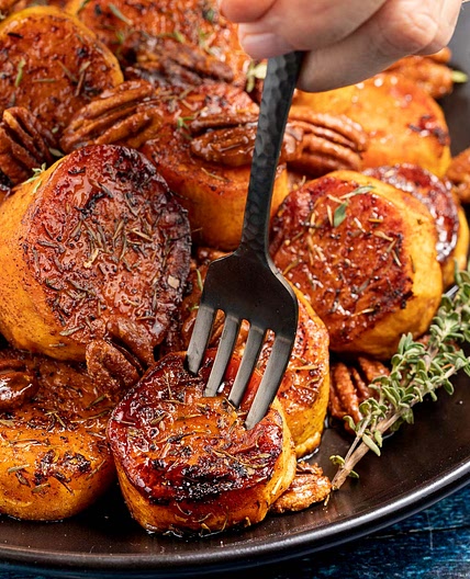 Melting Cinnamon Roasted Sweet Potatoes