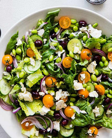 Greek Salad with Edamame