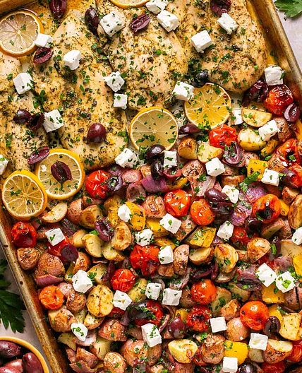 Sheet Pan Greek Chicken Recipe