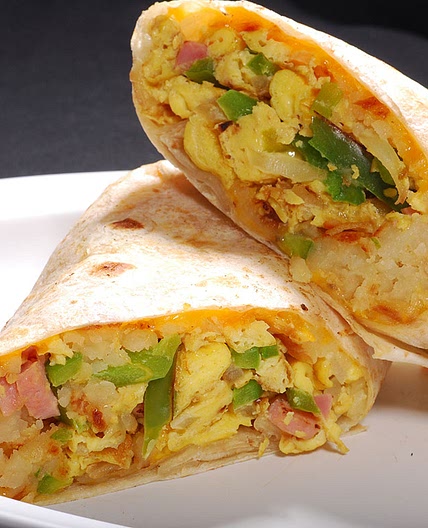Breakfast Egg and Ham Burrito