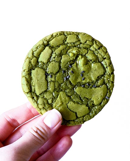 Matcha Chocolate Crinkle Cookies