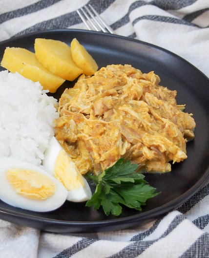 Aji de gallina (Peruvian chicken)