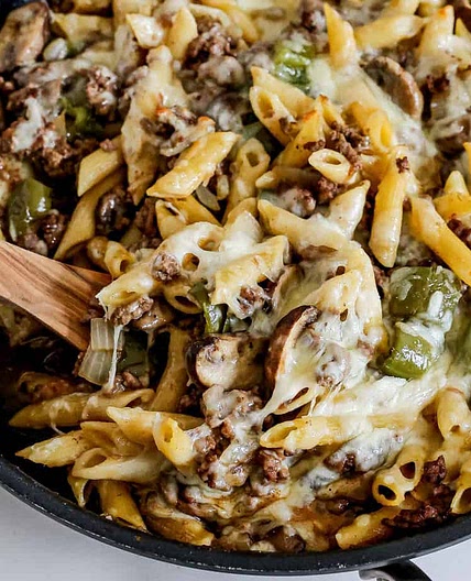 Philly Cheesesteak Pasta