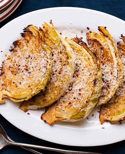 Roasted Garlic-Parmesan Cabbage