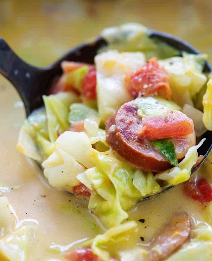 Smoked Sausage and Cabbage Soup