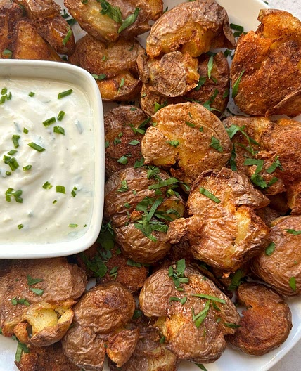 Air Fryer Smashed Potatoes