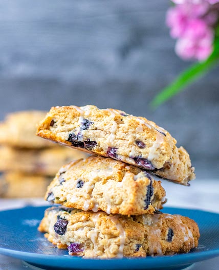Sourdough Discard Blueberry Scones