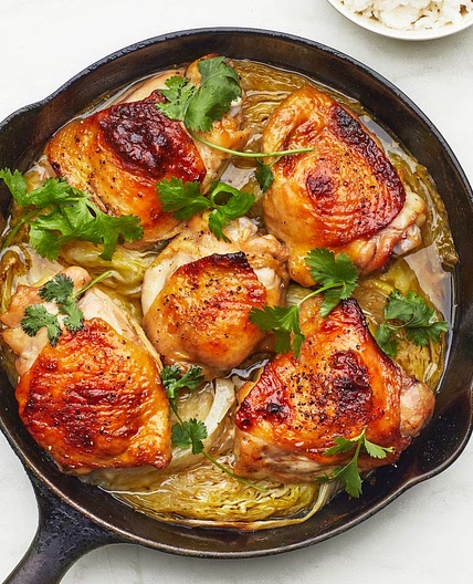 Thai Roast Chicken Thighs With Coconut Rice