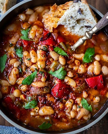 Smoky Tomato White Bean Soup