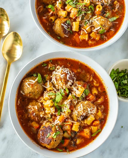 The Best Turkey Meatball Soup