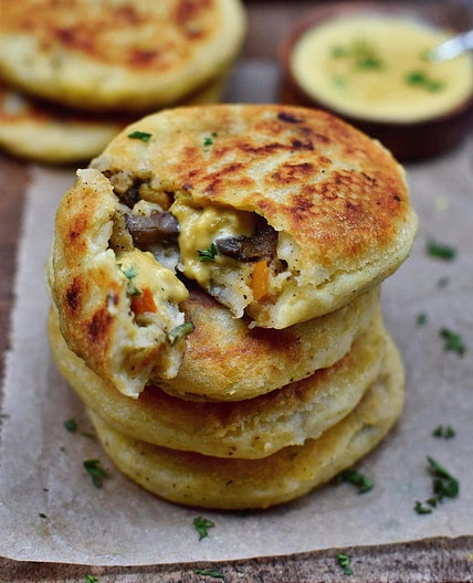 Vegan Stuffed Potato Cakes