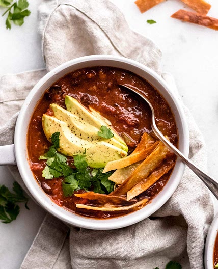 The Best Vegan Tortilla Soup