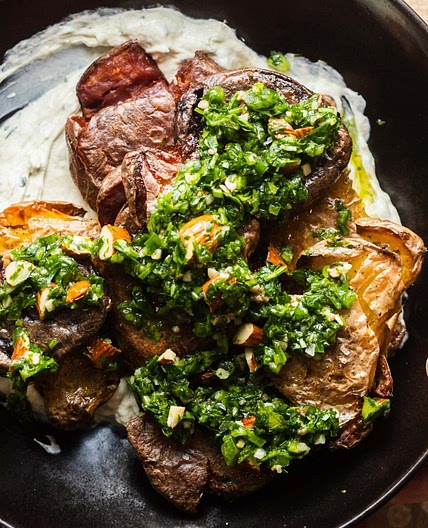 Crispy Smashed Fingerling Potatoes