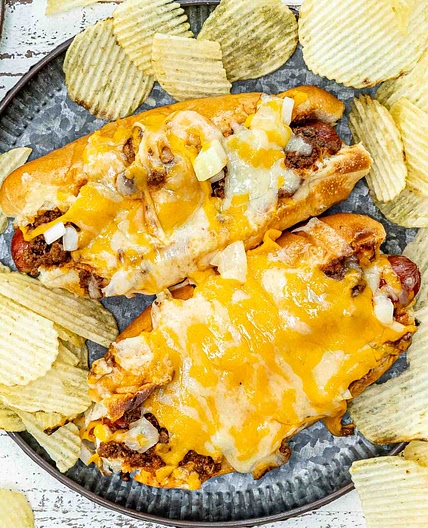 Homemade Cincinnati Chili Dogs
