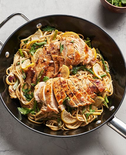Lemon Asparagus Chicken Pasta