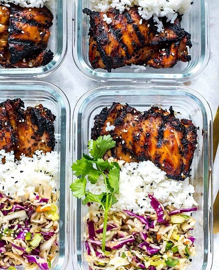 Korean Inspired Chicken Meal Prep Bowls