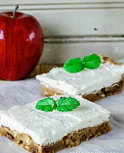 Favorite Caramel Apple Blondies with Browned Butter Frosting