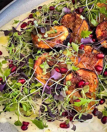 Grilled Fig and Whipped Goat Cheese Salad