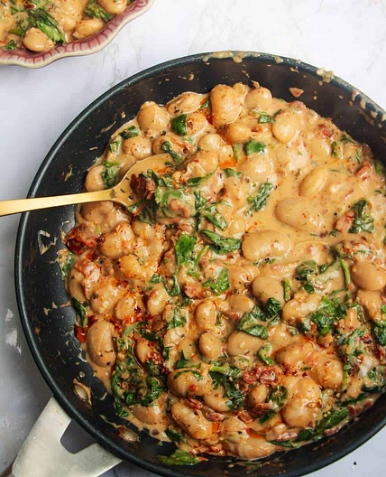 Creamy One Pot Sundried Tomato White Beans ('Marry Me' White Beans)