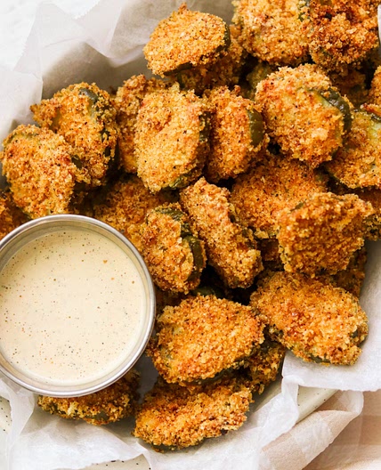 Air Fryer Keto Fried Pickles Recipe (4 Net Carbs!)
