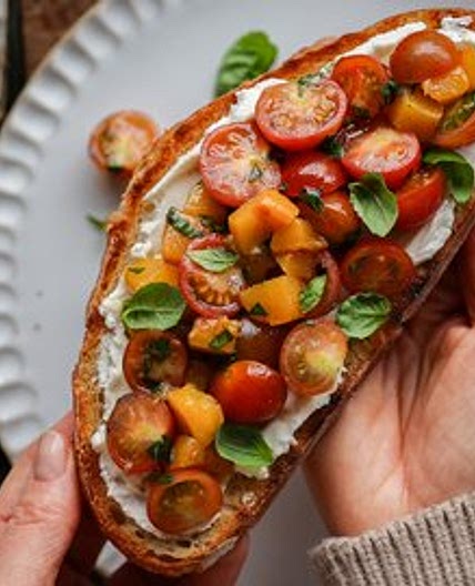 Grilled Peach Bruschetta
