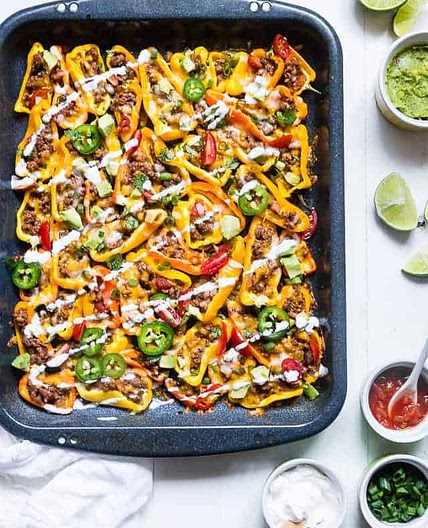Mexican Mini Bell Pepper Nachos