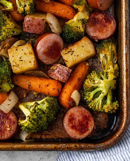 Easy Sheet Pan Sausage Dinner