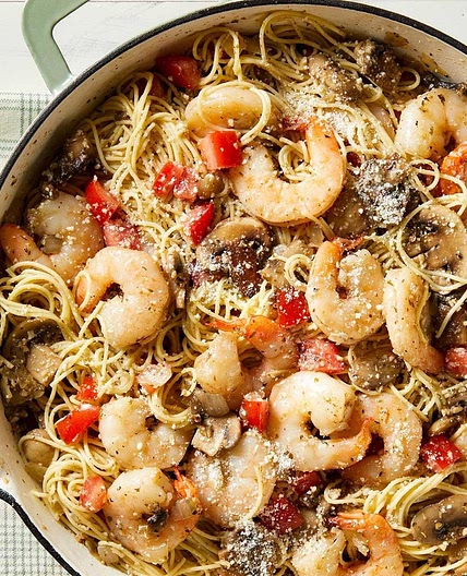 Shrimp and Mushroom Pasta