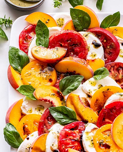 Peach Tomato Caprese Salad