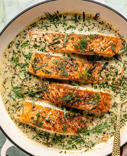 Creamy Spring Salmon