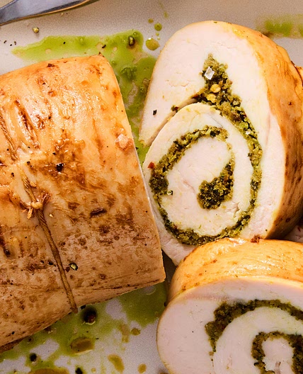 Garlic Herb Turkey Roulade