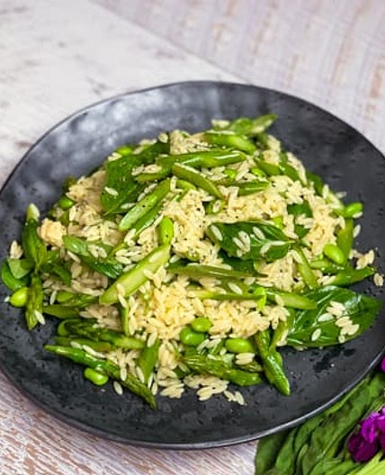 Edamame Pasta Salad with Asparagus
