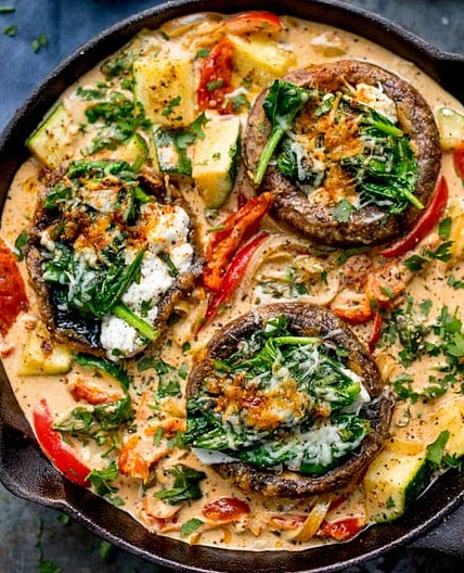 Tuscan Style Stuffed Mushrooms Recipe