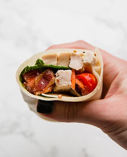 Paleo Chicken Bacon Ranch Wraps