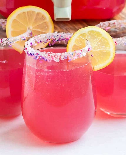 Pink Party Punch with Sherbet