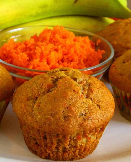 Vegan Banana Carrot Muffins
