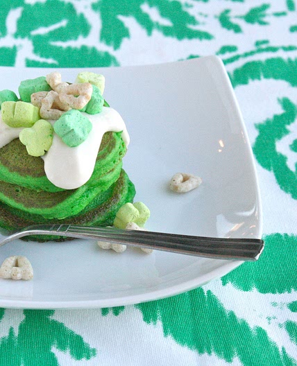 Green Velvet Silver Dollar Pancakes