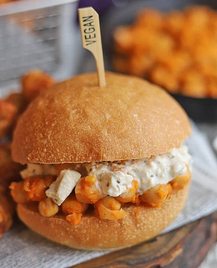Buffalo chickpea sandwich