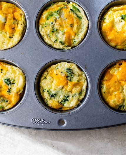 Broccoli and Cheese Egg Muffins