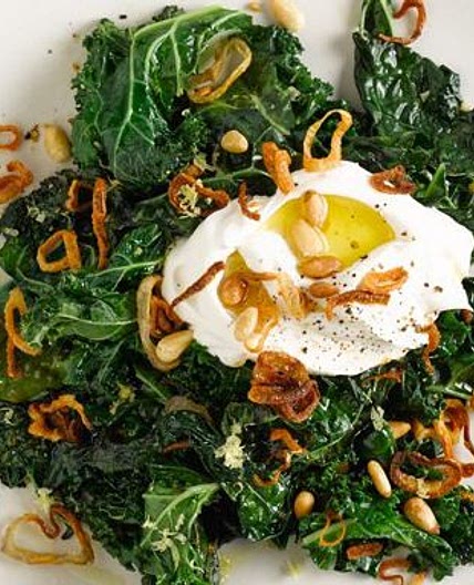 Poached Eggs with Sautéed Greens
