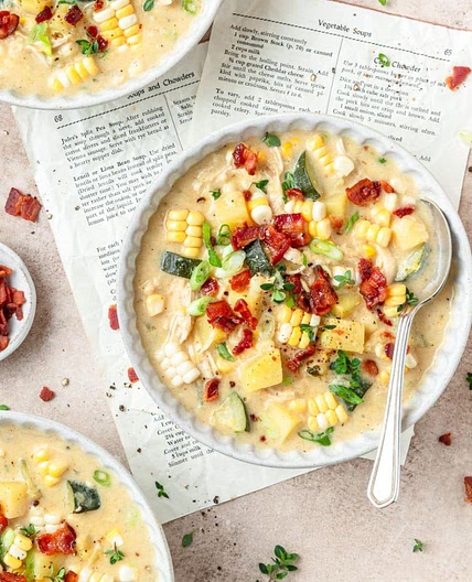 Creamy Chicken Corn Chowder with Bacon