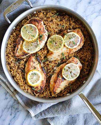 Lemon Chicken and Rice Skillet