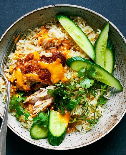 One-Pot Gingery Chicken and Rice With Peanut Sauce