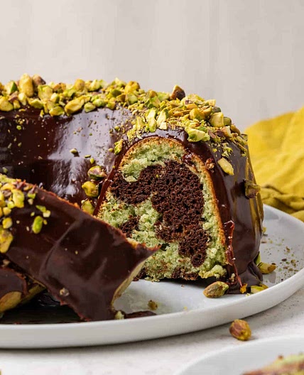 Pistachio Chocolate Bundt Cake