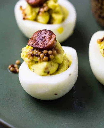 Smoky Honey Mustard Deviled Eggs